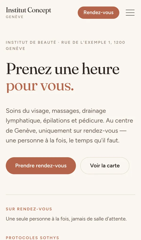 Concept « La Carte » sur téléphone