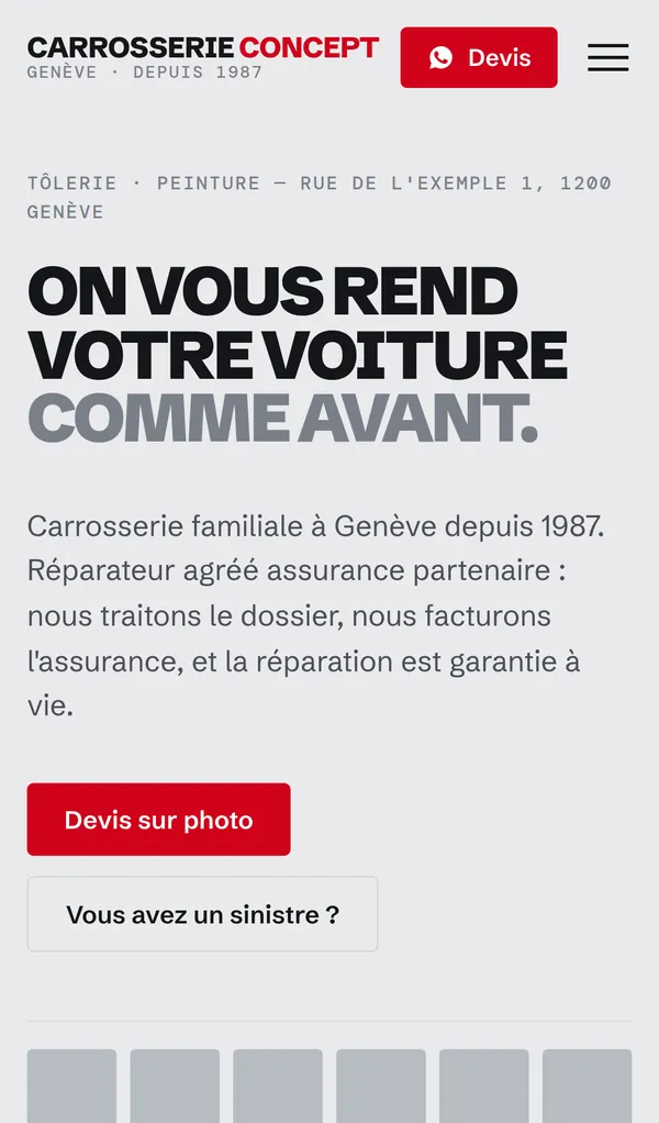 Concept « La couleur revient » sur téléphone